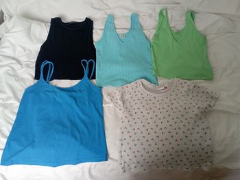 Lot 5 tee shirt/ débardeur taille L marques diverses 3€