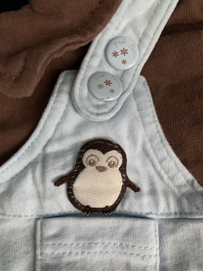 Combinaison chaude garçon Pingouin 1 mois - photo numéro 2