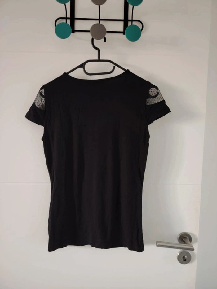 Haut noire manche courte taille s - photo numéro 5