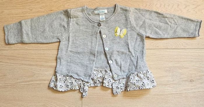 Gilet gris "Obaïbi" 6M