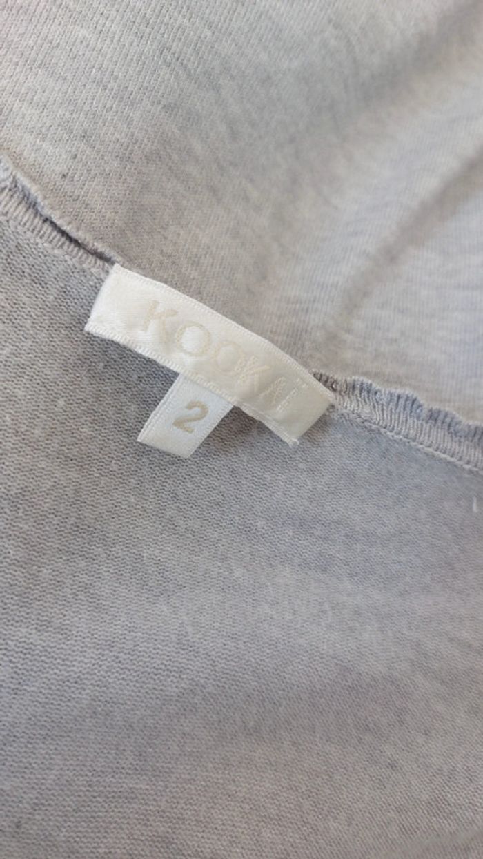 Pull cache-cœur gris avec ceinture Kookaï taille S - photo numéro 5