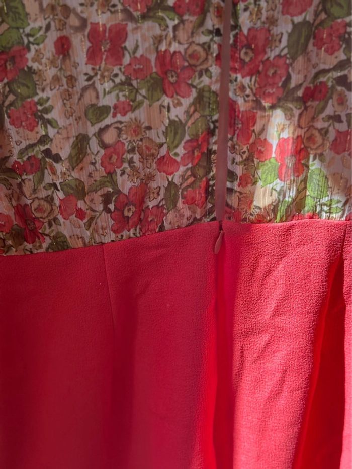 Combishort fleuri corail Nafnaf taille 38 - photo numéro 7