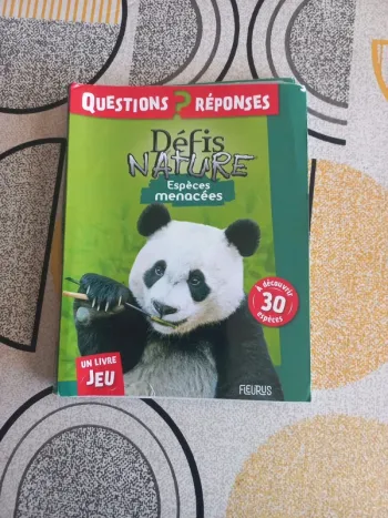 Livre fleurus Défis nature Espèces menacées