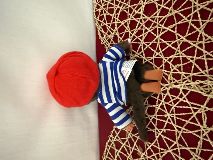 Kiki peluche marin beret Monchhichi Sailor Beret Boarder Boy Sekiguchi - photo numéro 3