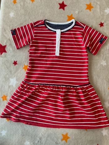 Robe Terre de Marins Marinière Rouge et Blanche 3A