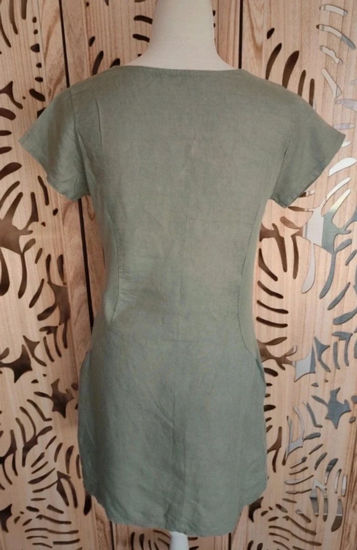 Robe imprimée feuilles argentées T36 Made in Italy - photo numéro 7