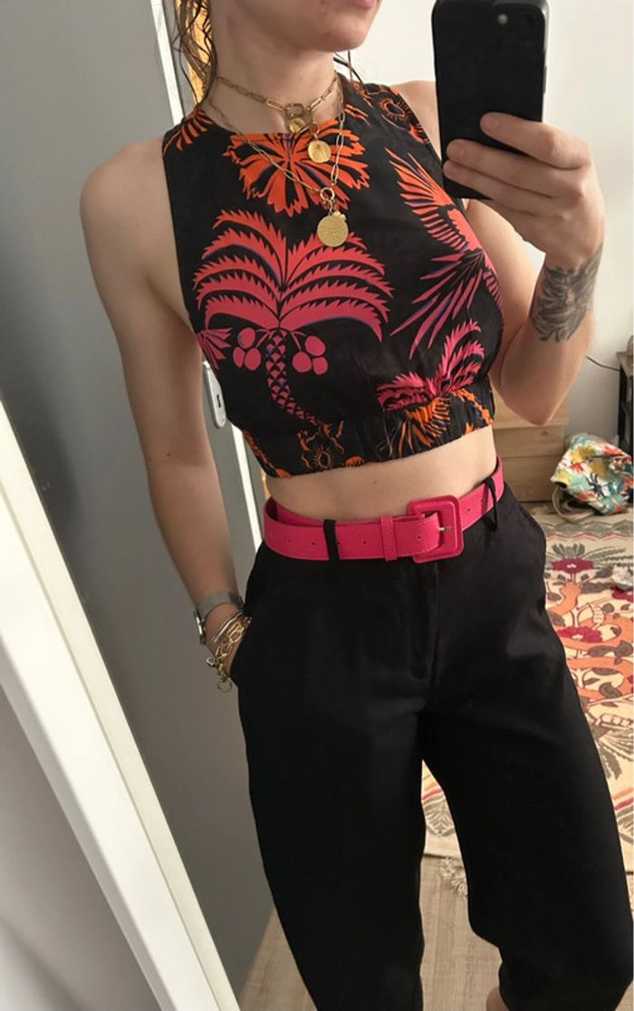Haut noir desigual taille s