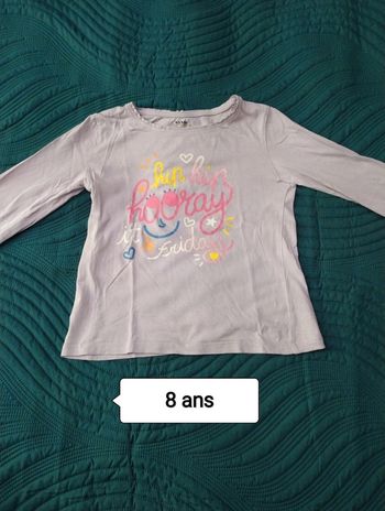 T-shirt mauve Kiabi 8 ans