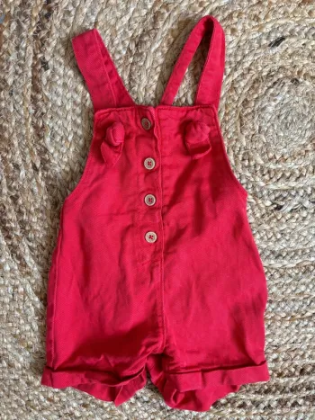 Salopette rouge TAO 12 mois parfait état