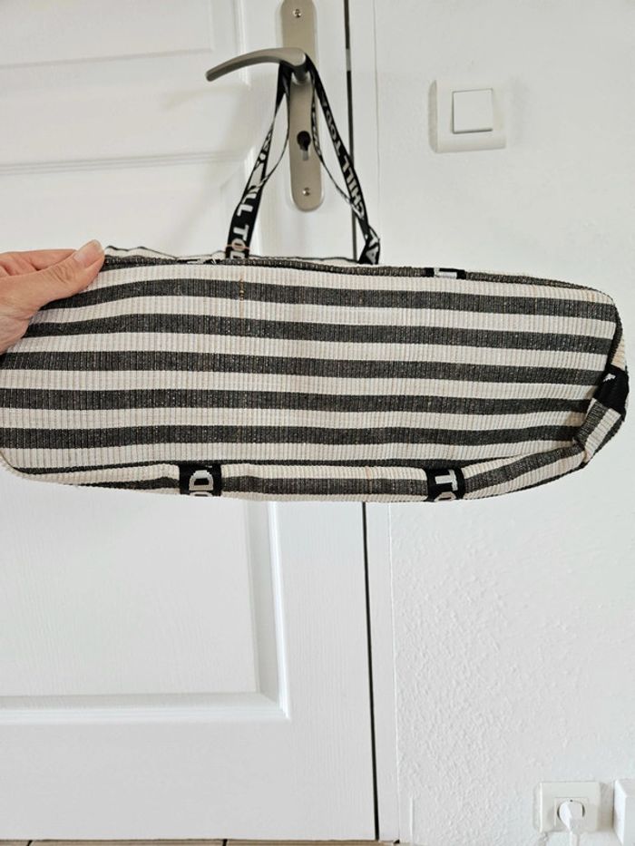 Sac à main rayé noir et blanc neuf - photo numéro 4