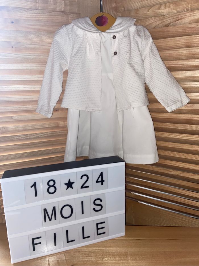 Ensemble de baptême fille 18mois 2 ans