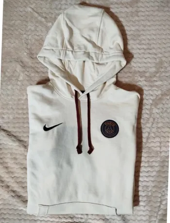 Sweat à capuche PSG Nike Blanc Taille S