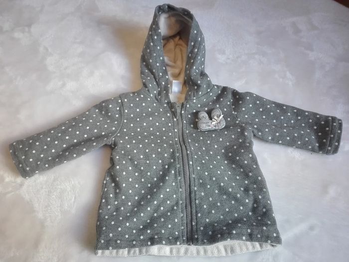 Veste grise pois lapin