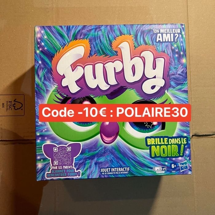 Furby Galaxie Aurore , peluche interactive brille dans le noir