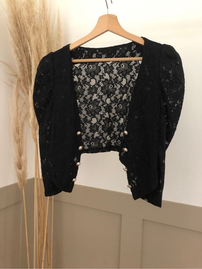 Boléro dentelle noire XS