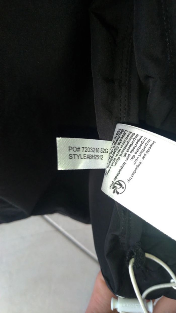 Veste Lacoste Sport Full Black Deperlante - photo numéro 5