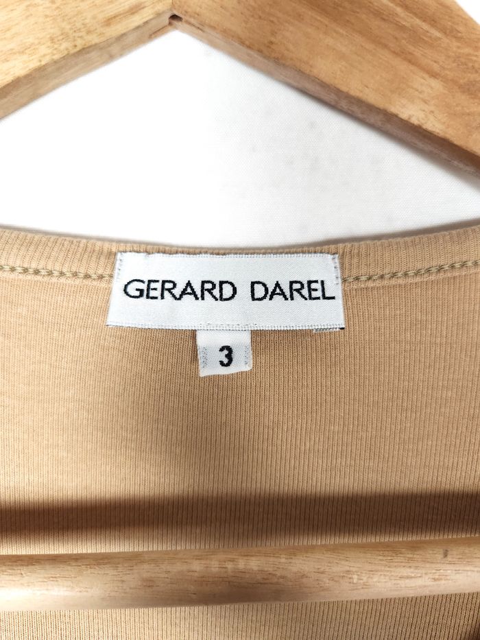 T-shirt Gérard Darel Beige à Lacets Manches Longues - Taille L (T3) - photo numéro 3