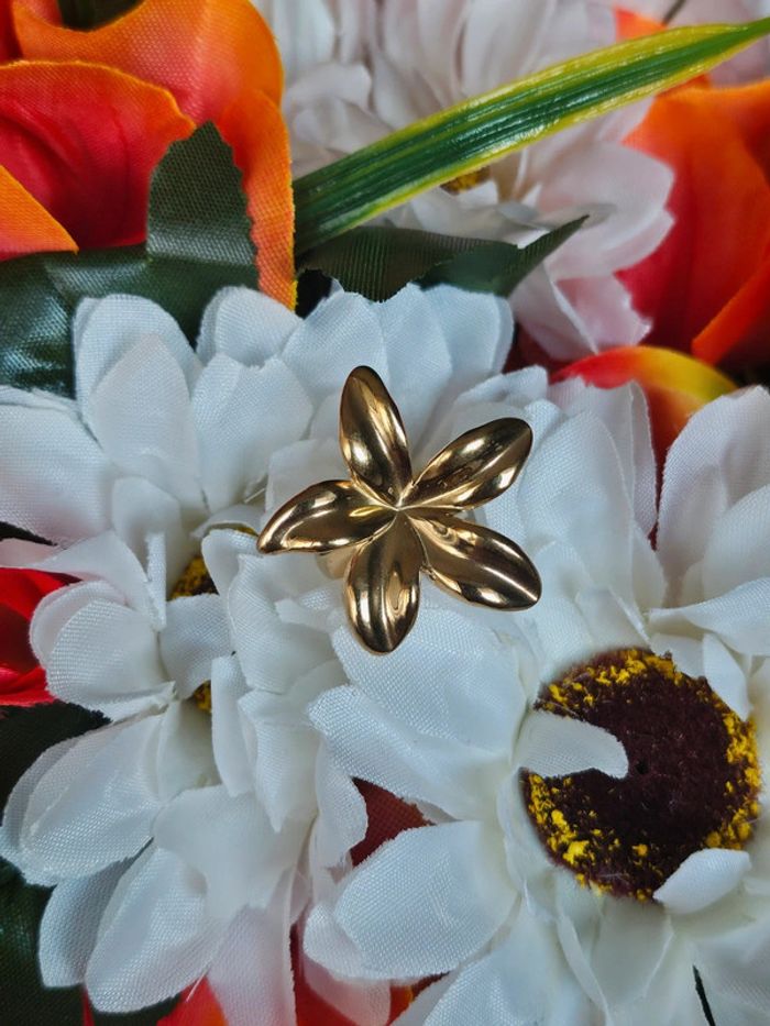Bague ajustable fleur - photo numéro 2
