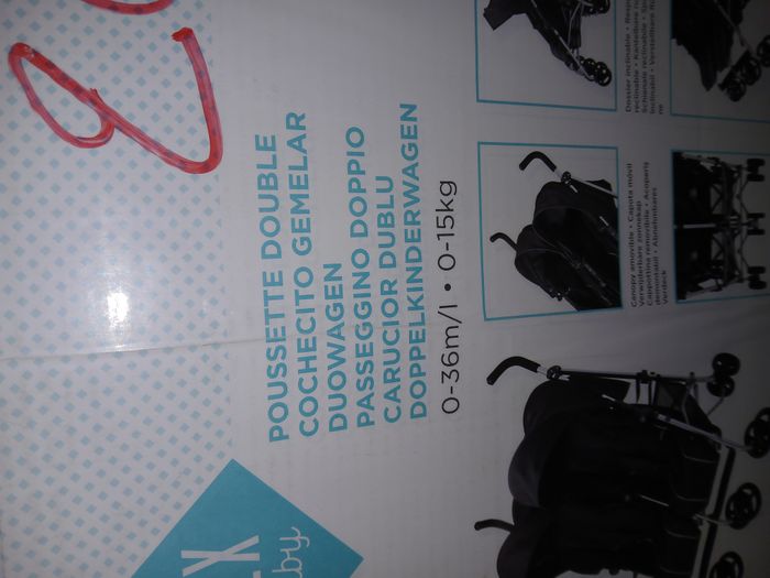 poussette double dans son carton neuf tex baby 0/36 mois - photo numéro 4