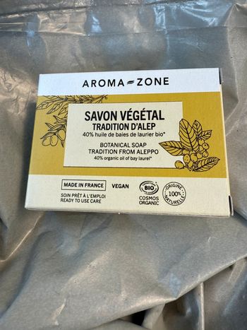 Savon vegetal Alep Aroma Zone