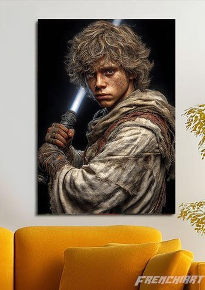 Poster métallique 30cm x 42cm Starwars  Luke Skywalker Porte + aimant mural fourni. - photo numéro 2