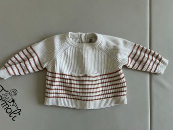 Pull rayé avec attache à l’arrière