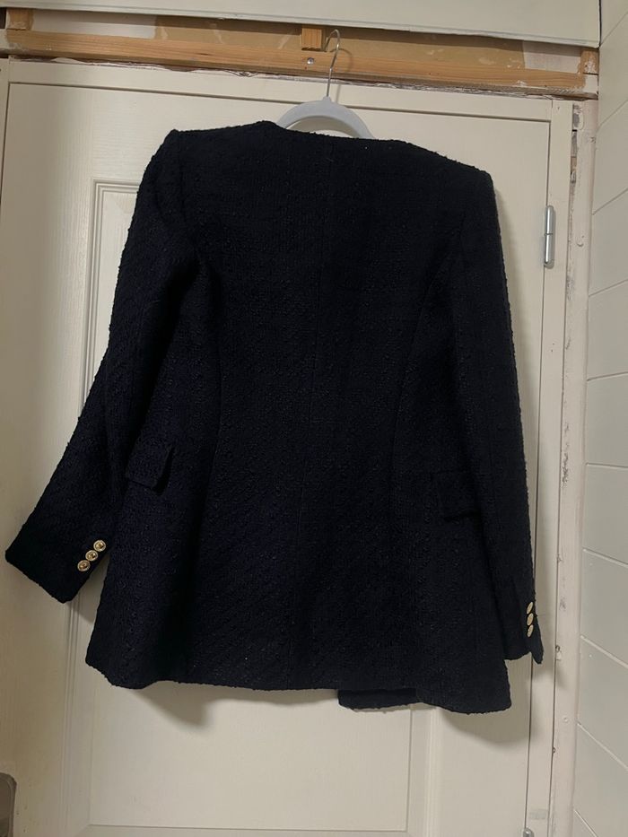 Blazer bleu marine Zara – Taille XS – Boutons dorés - photo numéro 4
