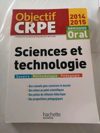 Objectif crpe sciences et technologie
