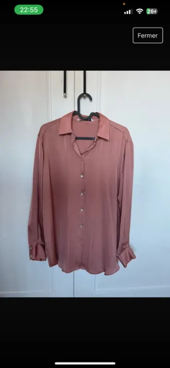 Chemise effet satin Zara