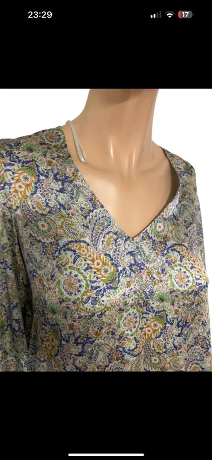 Robe Zara Neuf Taille XS - Motif Paisley Floral, Élégante et Chic - photo numéro 4