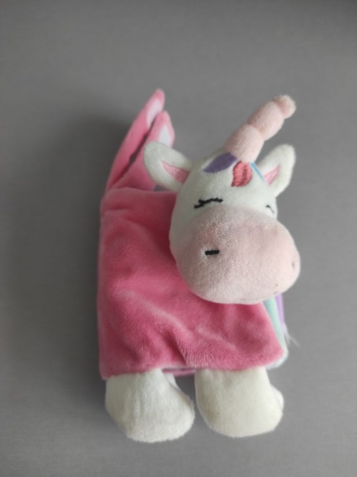 Livre d'éveil en tissu licorne - photo numéro 1