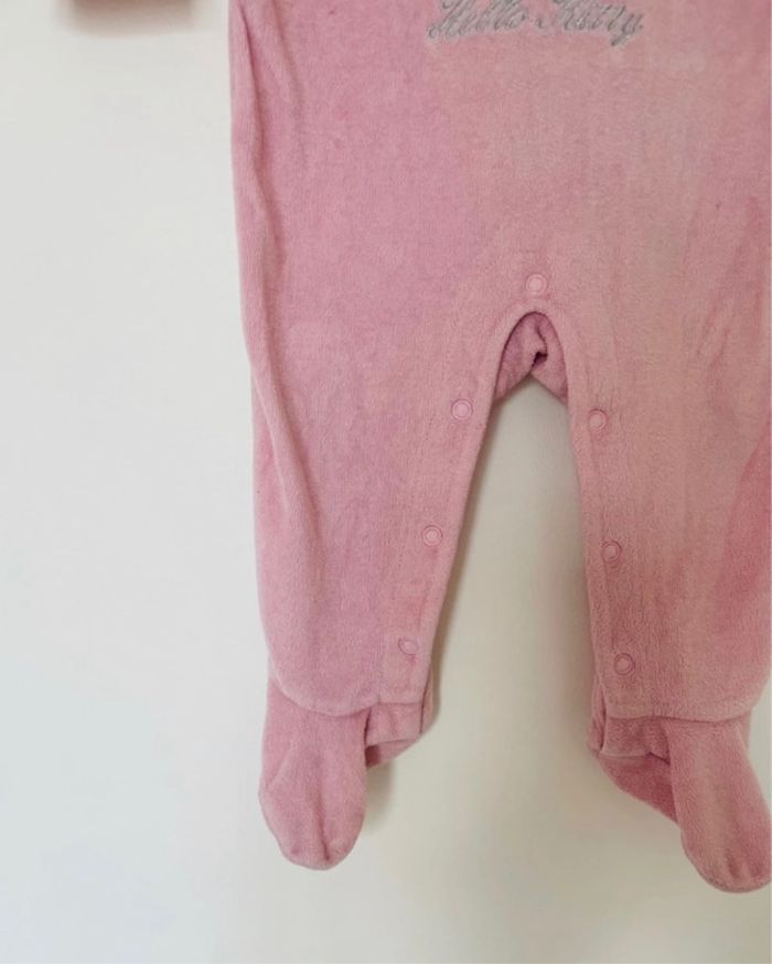 Grenouillère pyjama vêtement bébé fille hello kitty rose 6 mois 68 cm - photo numéro 4