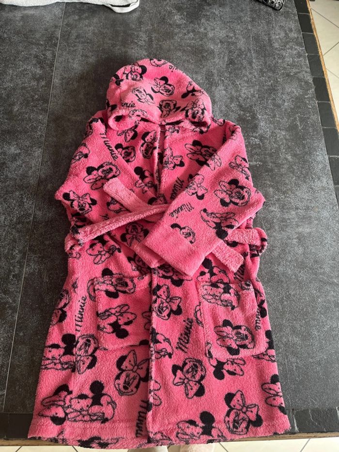Peignoir rose et noir Minnie 5 ans Disney