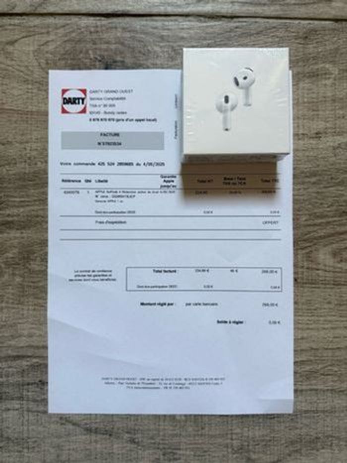 Écouteur apple airpod 4 ANC ( anti bruit )
