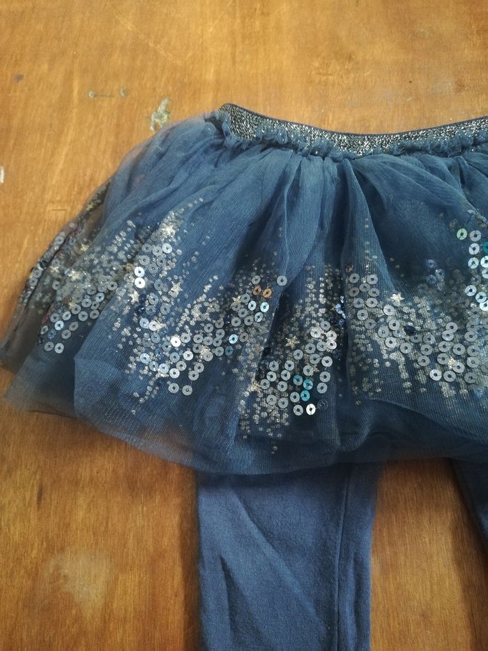 Jupe legging fille bleu marine 18 mois mes petits cailloux - photo numéro 2