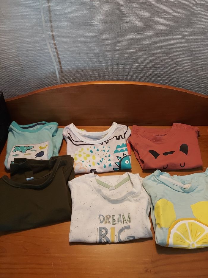 Lot de 6 t-shirt taille 6mois 68