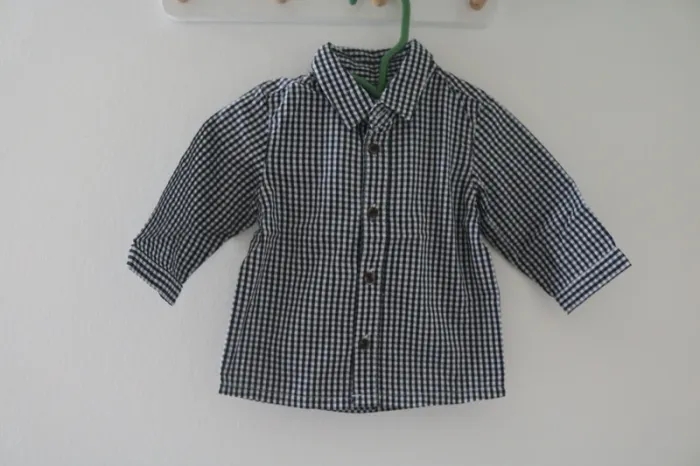 Ensemble automne chemise Vertbaudet et pantalon Tissaia 3 mois - photo numéro 5