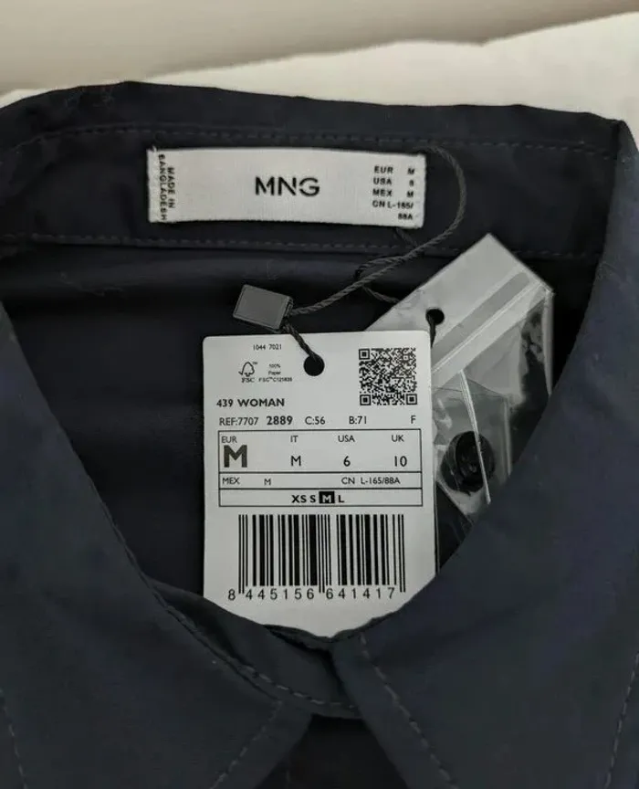 Robe chemise neuve manches longues - Mango - taille M - photo numéro 5