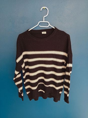 Pull rayé noir et blanc Pimkie