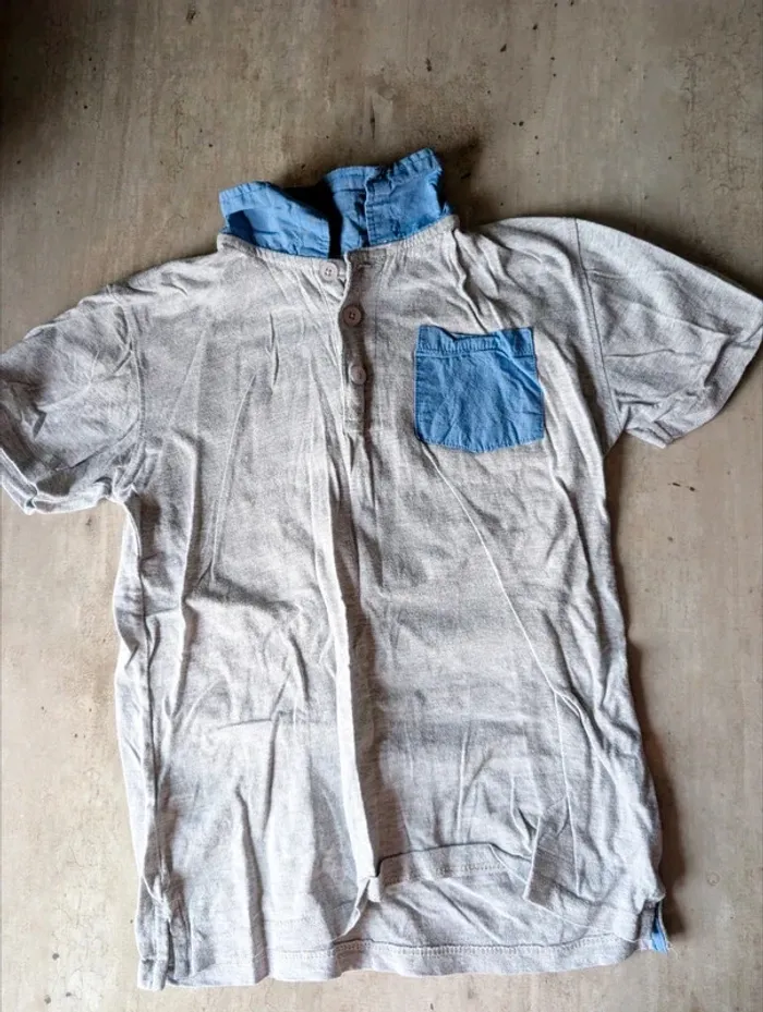 Lot de deux tee shirts chemises - photo numéro 3