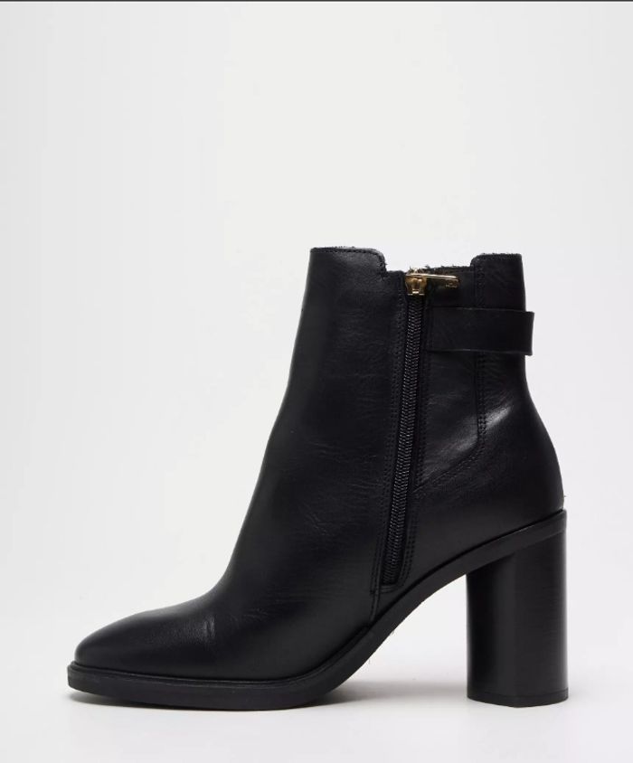 Bottines noires Tommy Hilfiger en cuir neuves - photo numéro 2
