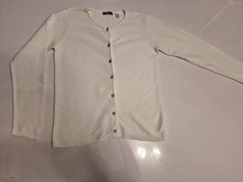 Gilet blanc à bouton