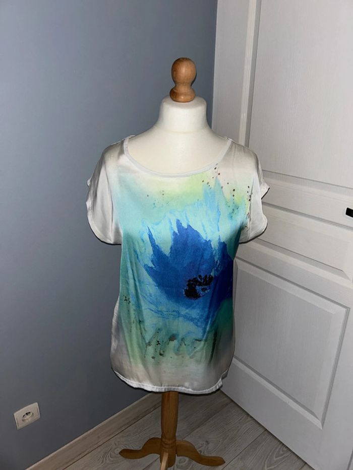 T-shirt effet soie promod L