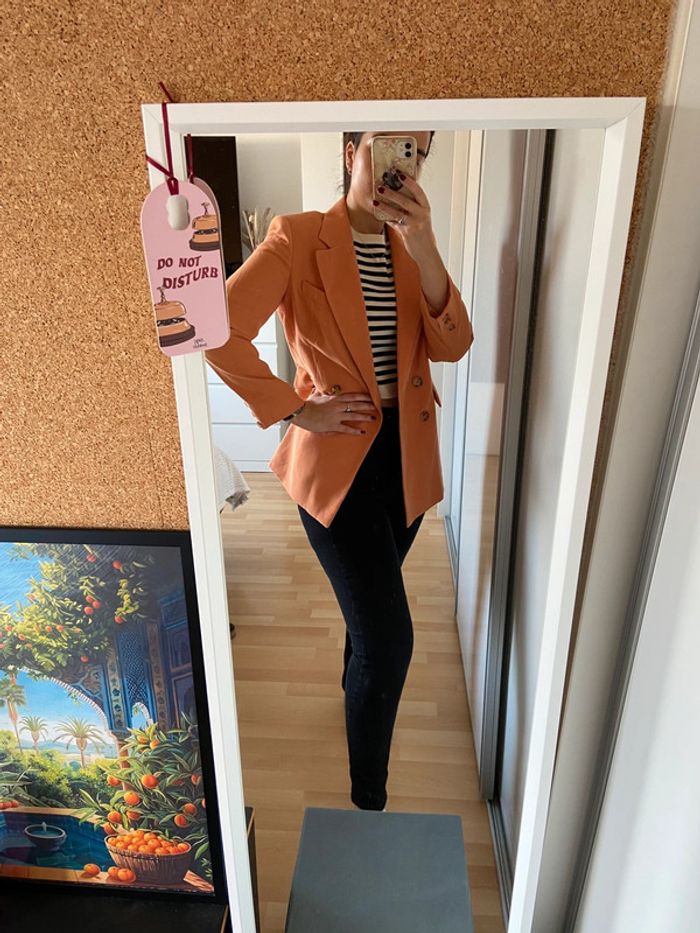 Magnifique blazer orange Mango / Taille S