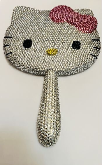 Miroir à main en cristal Swarovski Sanrio Hello Kitty