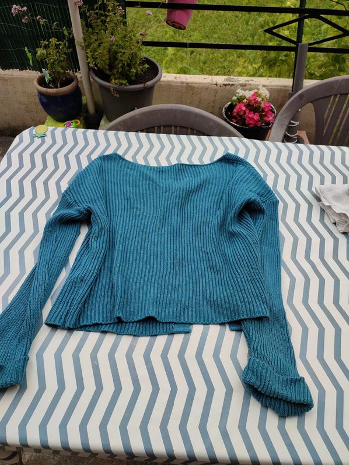 Gilet turquoise - photo numéro 4