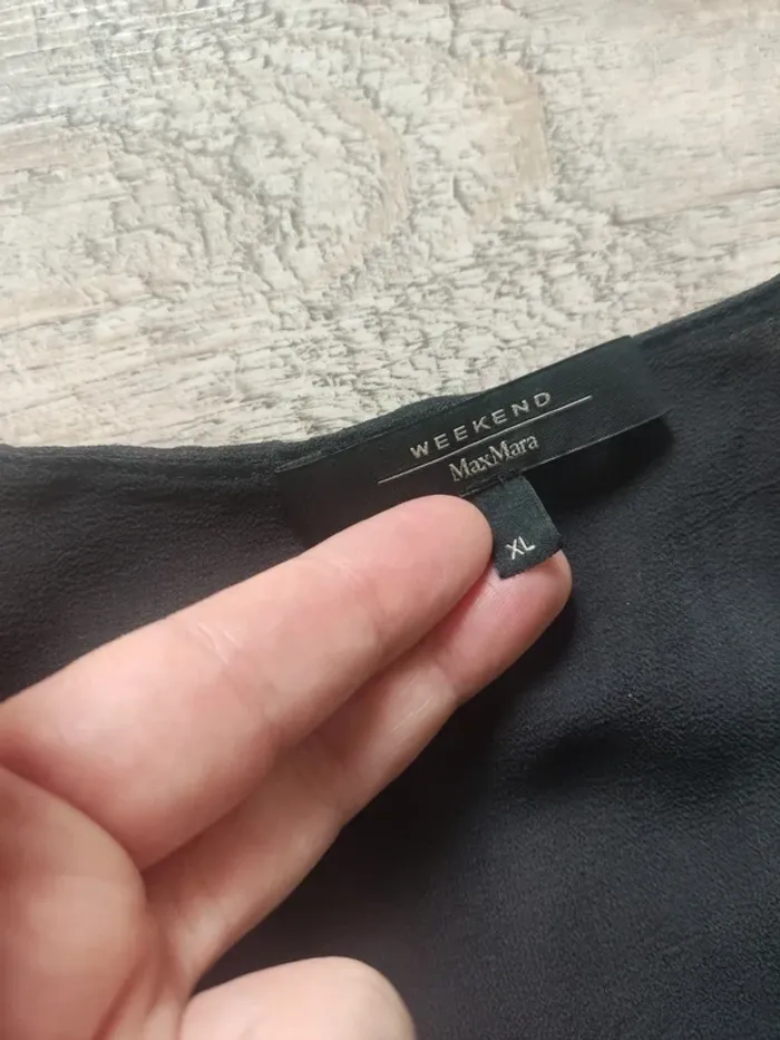Blouse sans manches bi-matière noire taille XL Max Mara - photo numéro 6