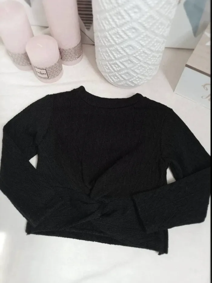 Pull effet noué fille 86 cm