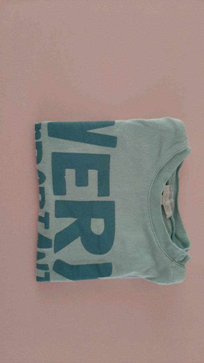 T shirt manches courtes garçon vert 36 mois - photo numéro 2