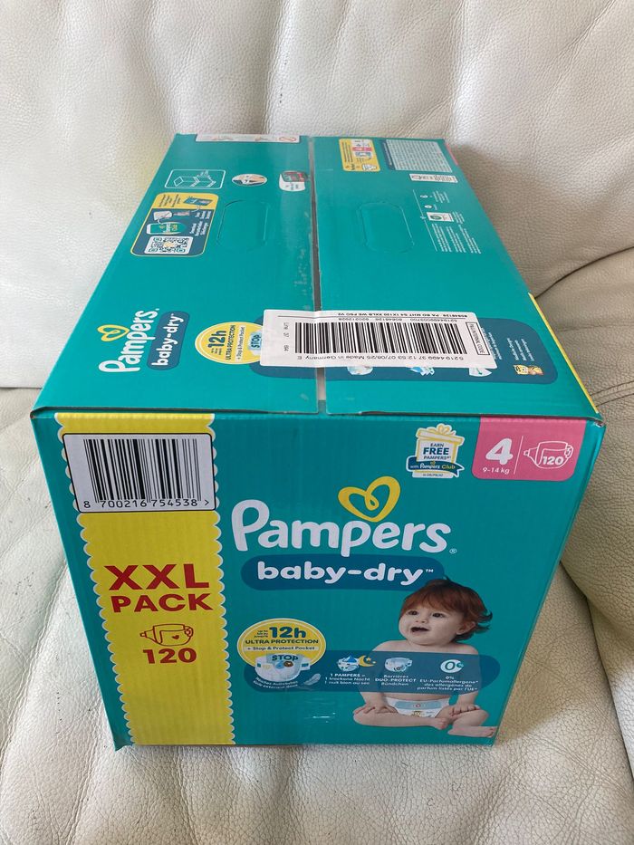 Pack XXL 120 Couches Pampers Baby Dry Taille 4 (9-14 kg) - photo numéro 6